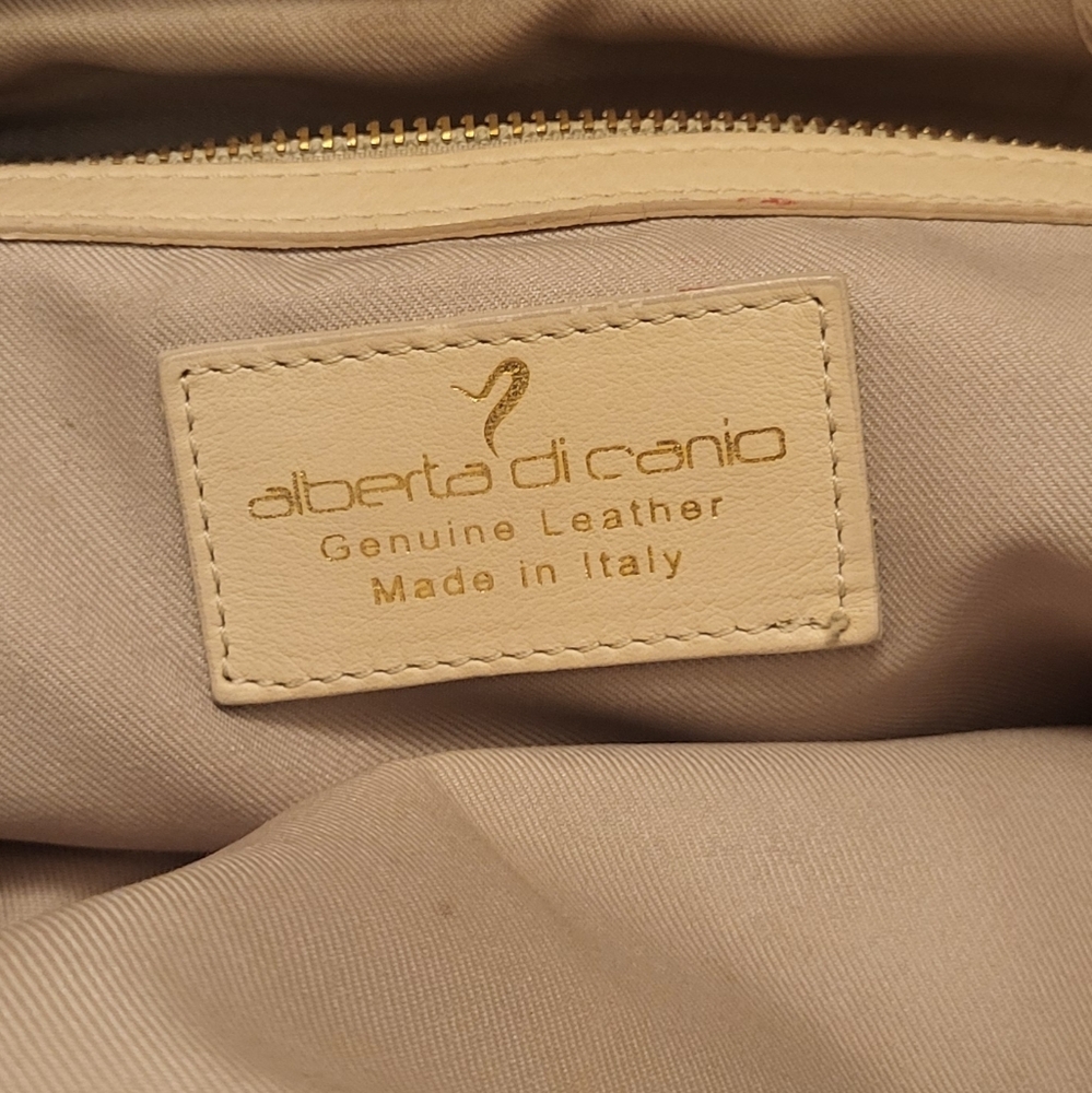Alberta Di Canio Women's Cream Shoulder Bag - Picture 16 of 16